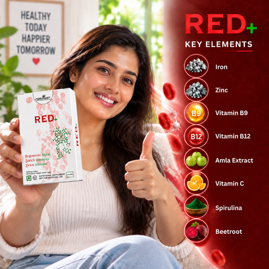 RED+ – Advanced Ayurvedic Blood Builder & Hemoglobin Support Formula