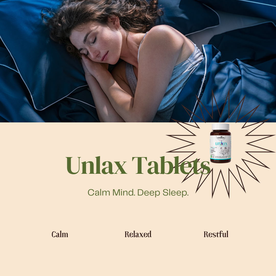 Unlax Tablets – Ayurvedic Sleep & Stress Relief Formula